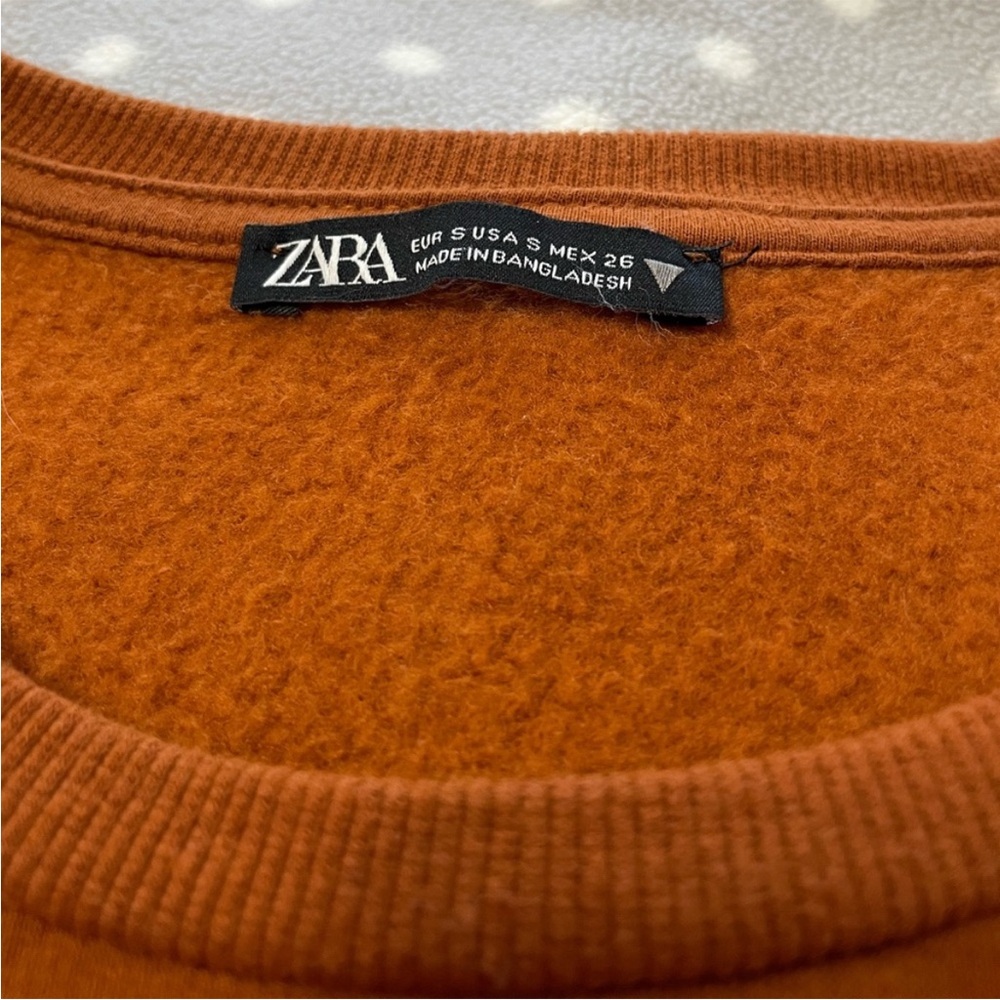 GUC Zara Rust Fleece inside Top Size S - Picture 3 of 6